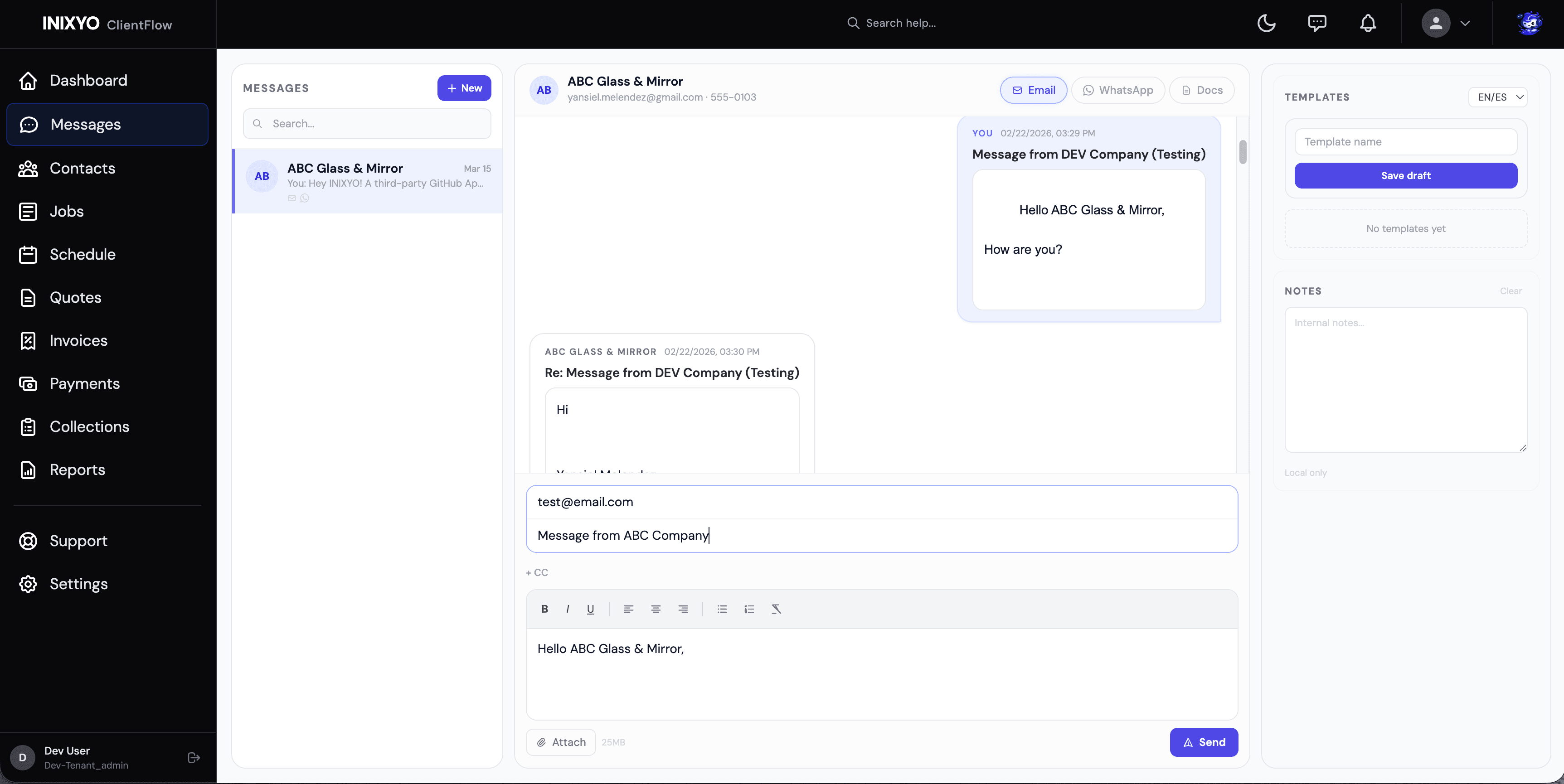 ClientFlow Email Integration